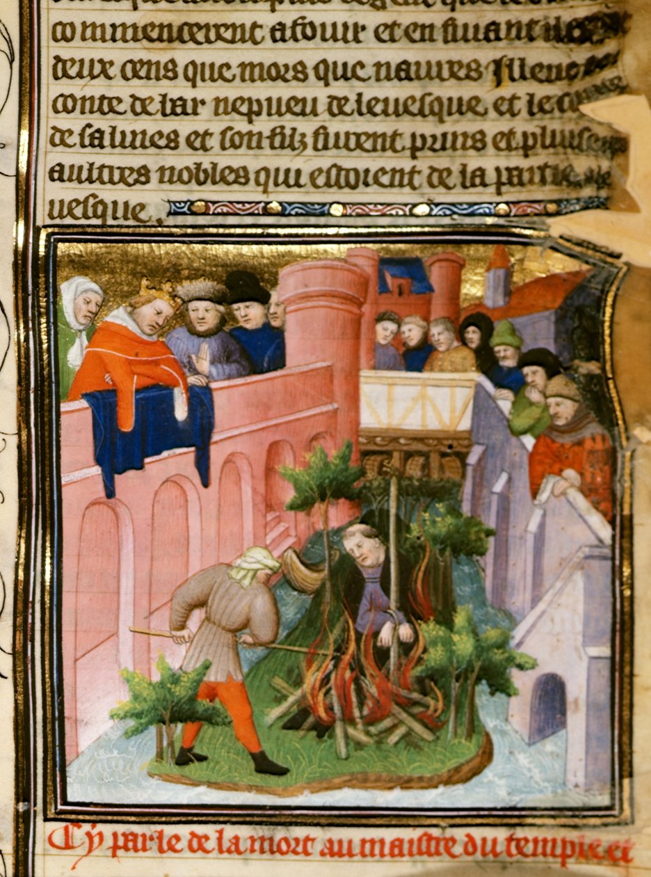 Cott Nero E II pt.2 fol.105 Queima do Mestre dos Templários, de 