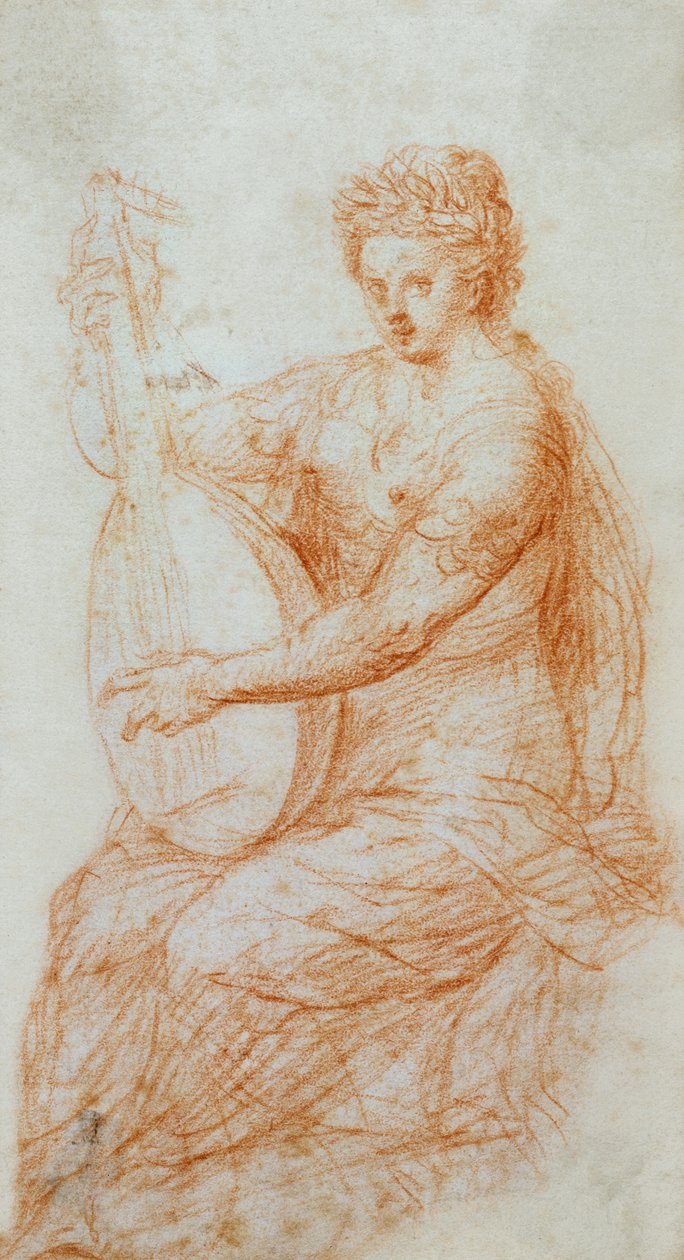 Uma Alegoria da Música, c.1580 (desenho) de (attr.to) Dutch School