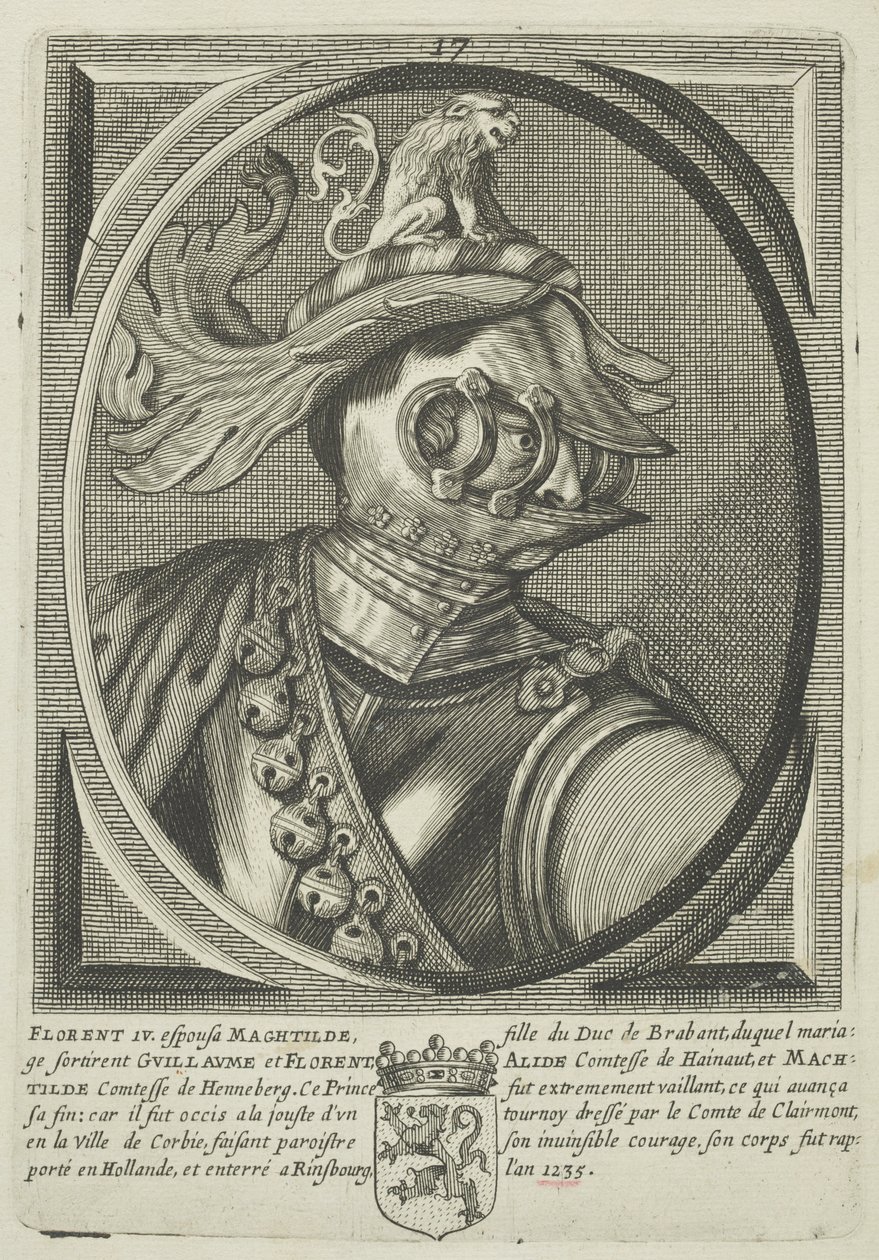 Floris IV, Conde da Holanda (gravura) de (attr.to) French School