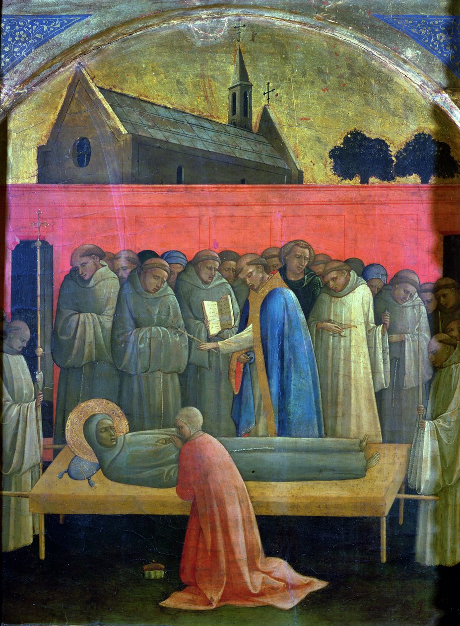 A Morte de São Francisco (óleo sobre painel) de (c.1370 1425) Lorenzo Monaco