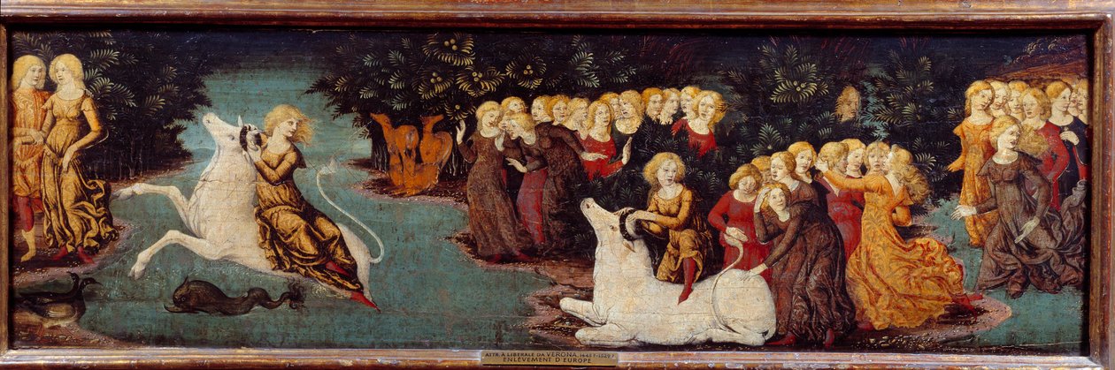 O rapto da Europa. Pintura por Liberale Da Verona (1445 - 1529) de (c.1445 1527) Liberale da Verona