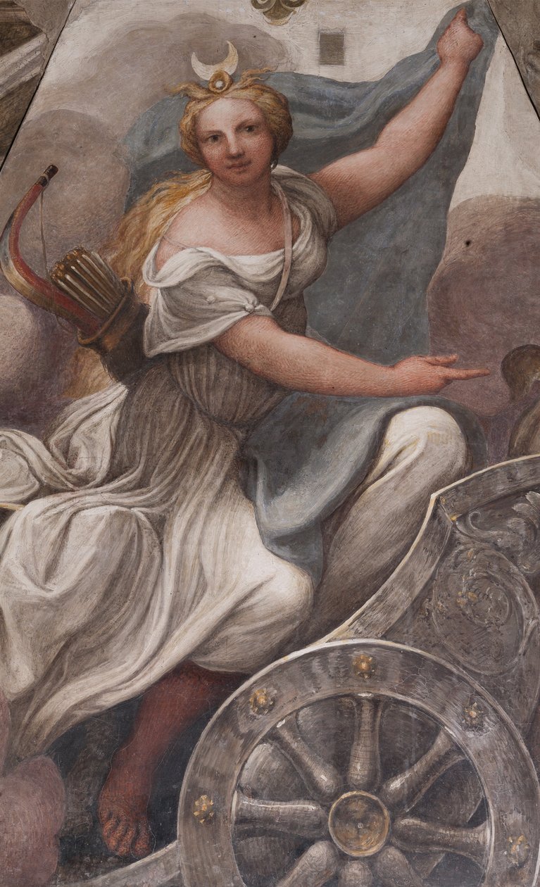 Diana em uma carruagem de (c.1489 1534) Correggio
