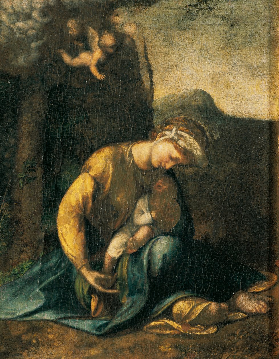 Rapariga cigana, de Antonio Allegri, conhecida como Correggio (1489-ca 1534), óleo sobre madeira, 49x37 cm de (c.1489 1534) Correggio