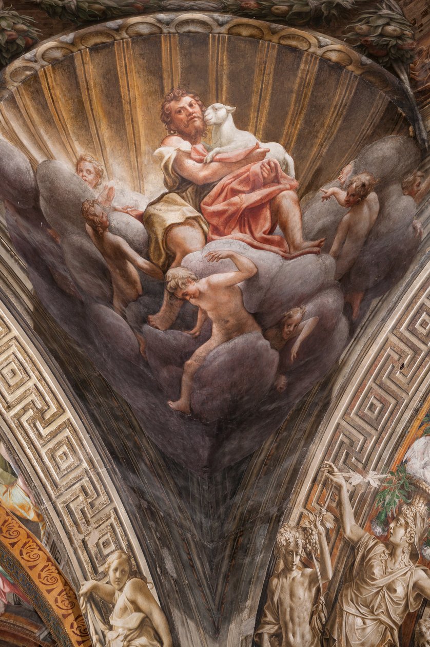 São João Batista, detalhe de 3660852 de (c.1489 1534) Correggio