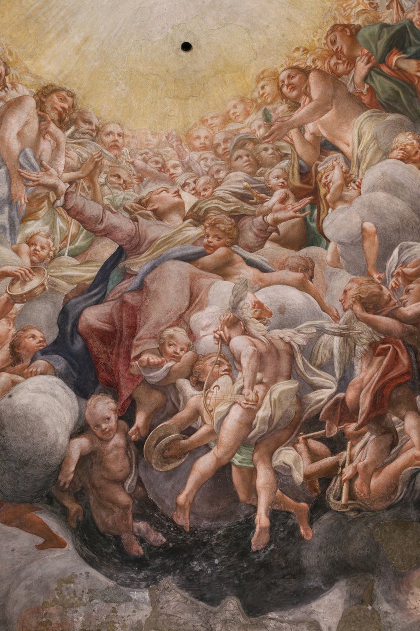 Virgem entre Adão e Eva, detalhe de 3660852 de (c.1489 1534) Correggio
