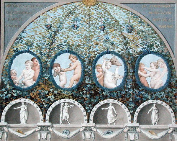 Design para um Ceiling Fresco, publicado c.1780 (guache, tinta e aguarela sobre uma base gravada) (ver também 192025-026 de (c.1489 1534) (after) Correggio