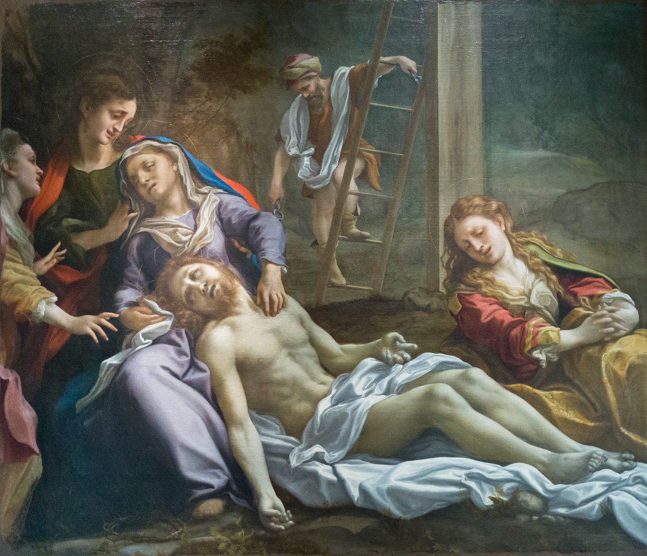 Lamentação de Cristo, c.1524 (óleo sobre tela) de (c.1489 1534) Correggio