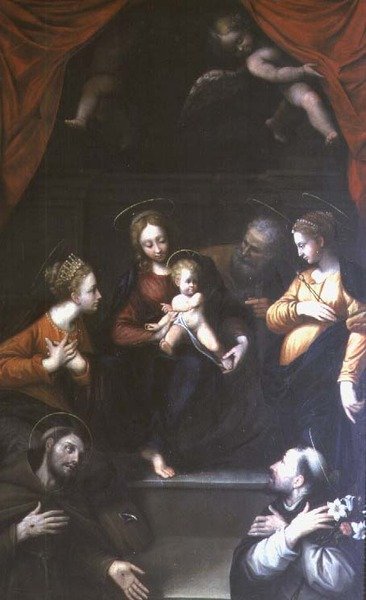 Madonna e Criança com São José e outros Santos de Innocenzo da Imola