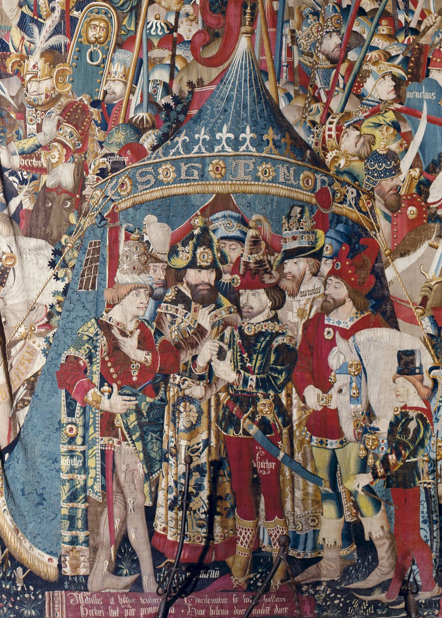 A Guerra de Tróia: Tenda de Aquiles, c.1470 (tapeçaria) de (fl.1450 75) Master of Coetivy