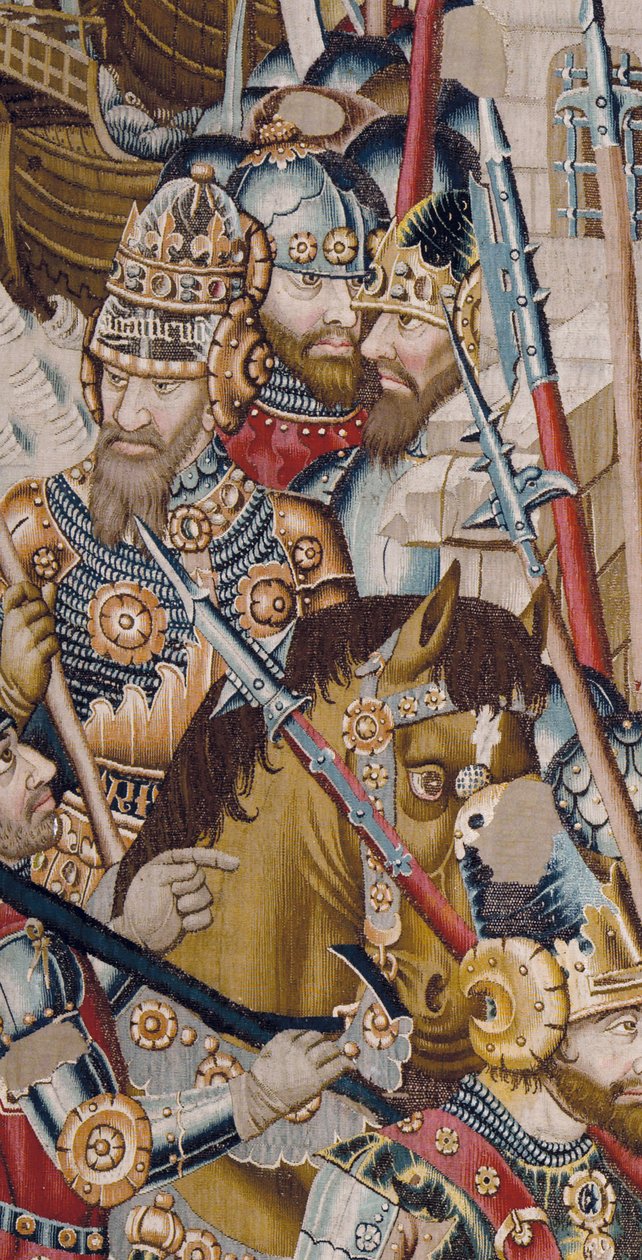 A Guerra de Tróia: A Destruição de Tróia, c.1470 (tapeçaria) de (fl.1450 75) Master of Coetivy