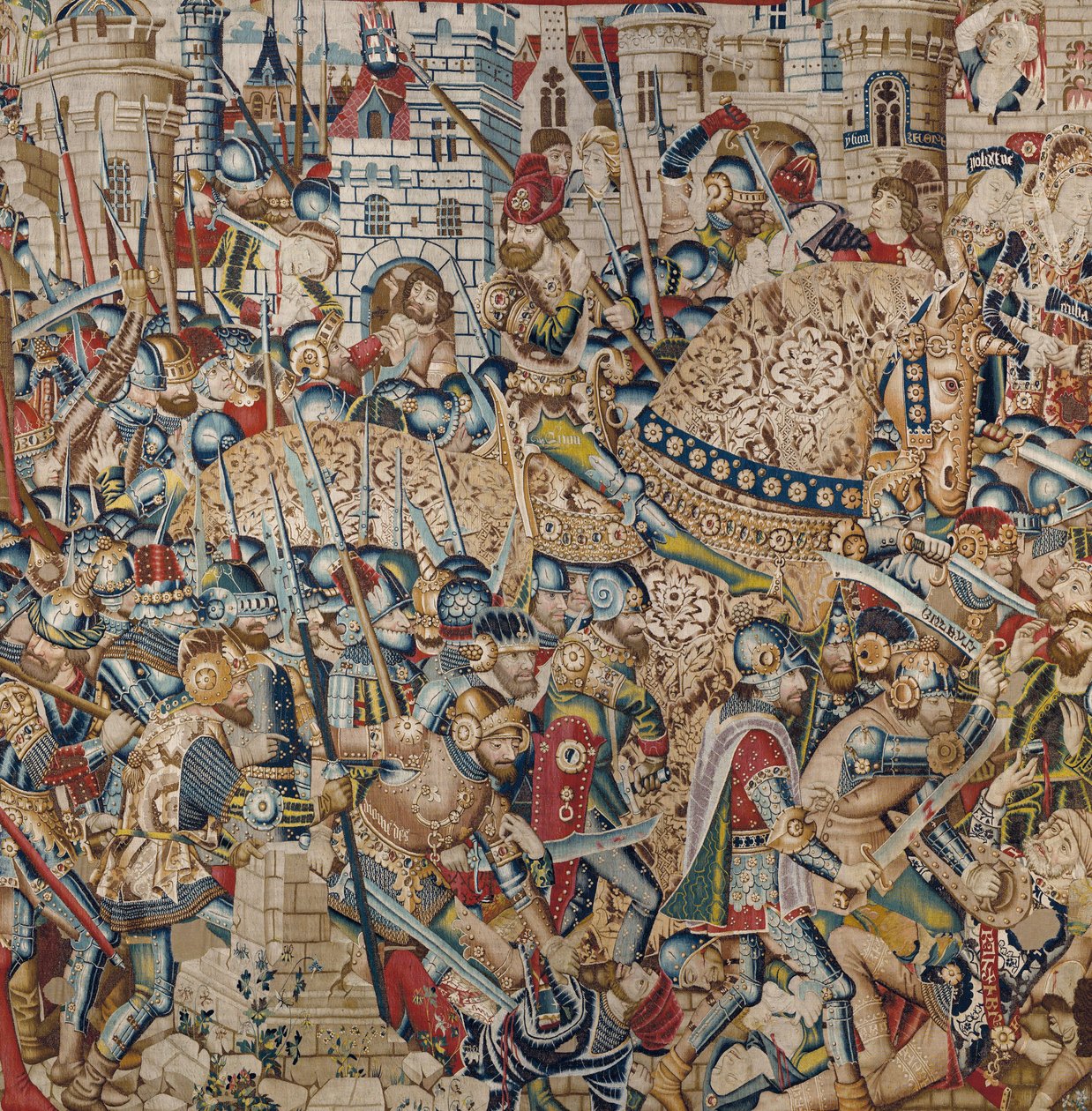 A Guerra de Tróia: A Destruição de Tróia, c.1470 (tapeçaria) de (fl.1450 75) Master of Coetivy