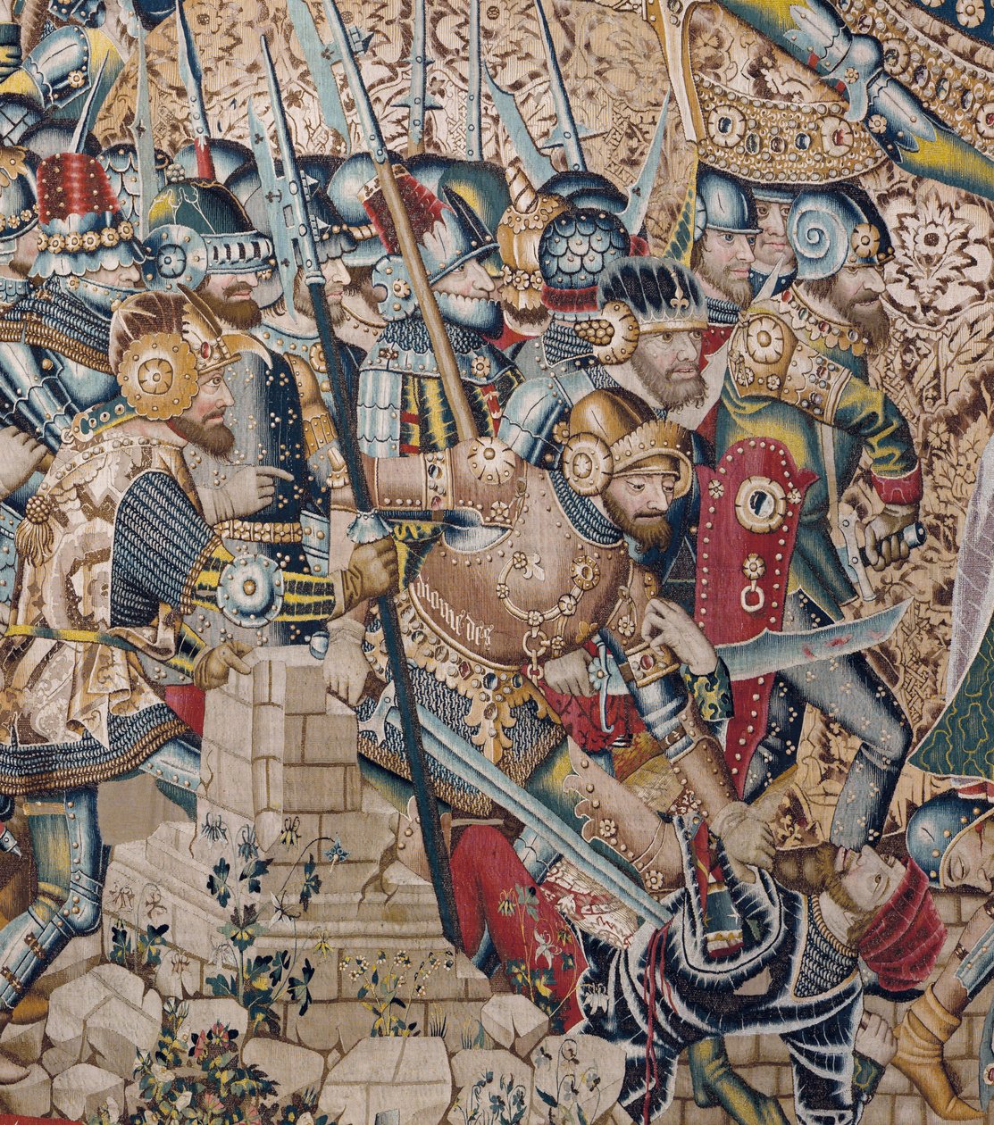 A Guerra de Tróia: A Destruição de Tróia, c.1470 (tapeçaria) de (fl.1450-75) Master of Coetivy