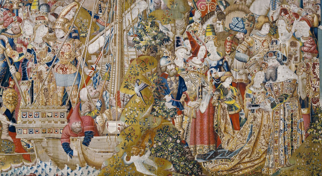 A Guerra de Tróia: A Violação de Helena, c.1470 (tapeçaria) de (fl.1450 75) Master of Coetivy