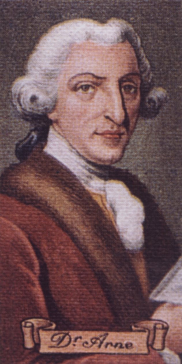 ARNE Thomas Augustine English de Unknown