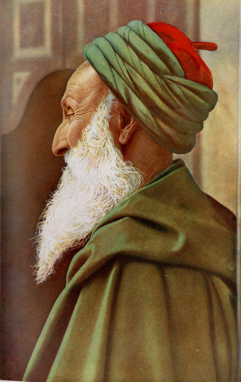 África. Rabino judeu da cidade de Tunis. 1920 de Unknown