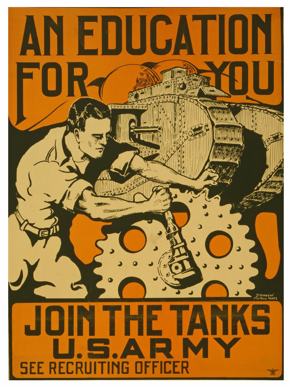 Uma educação para você, junte-se aos tanques US Army, 1919 de Unknown