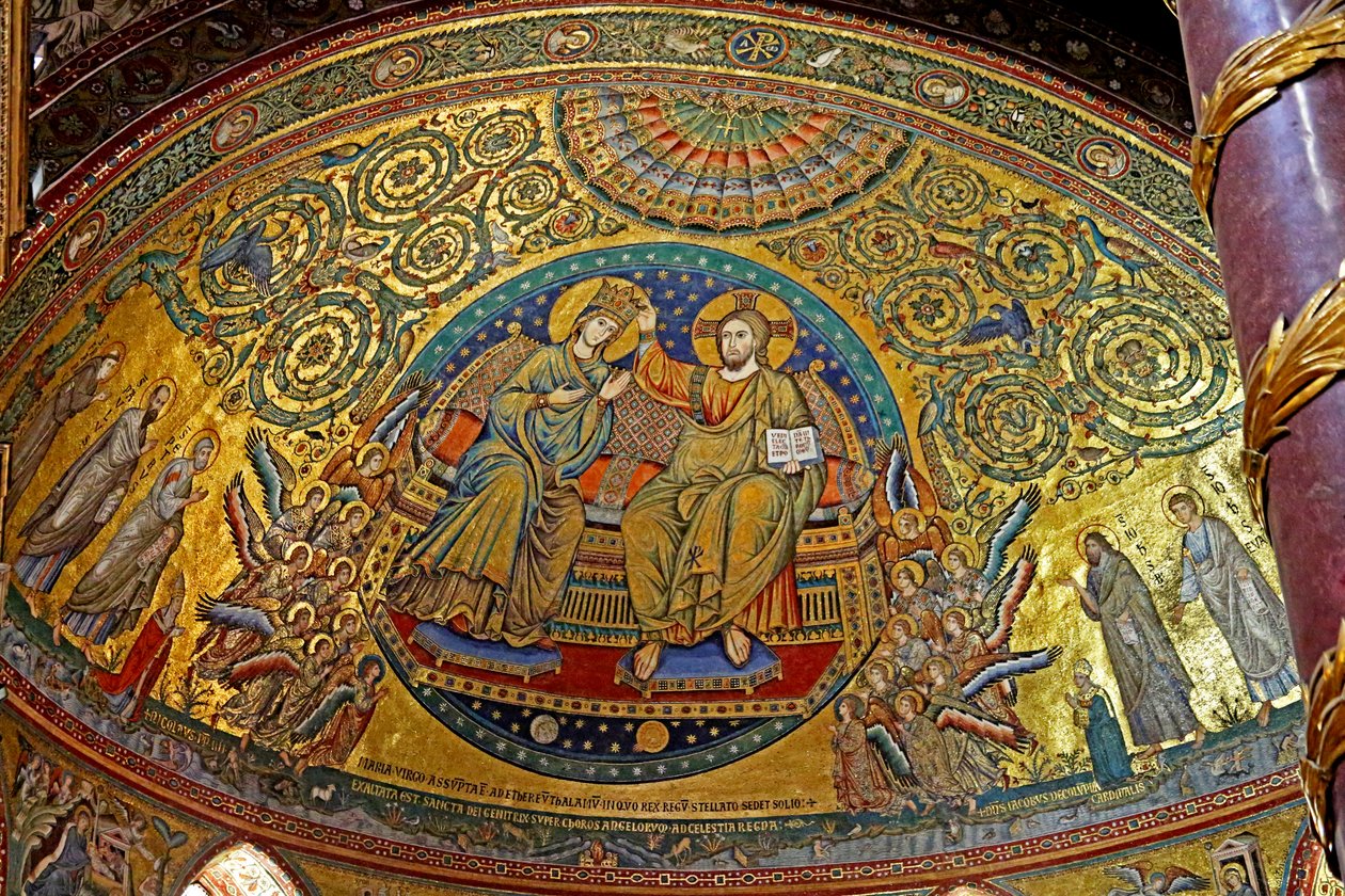 Mosaico da abside com a coroação da Virgem de Unknown