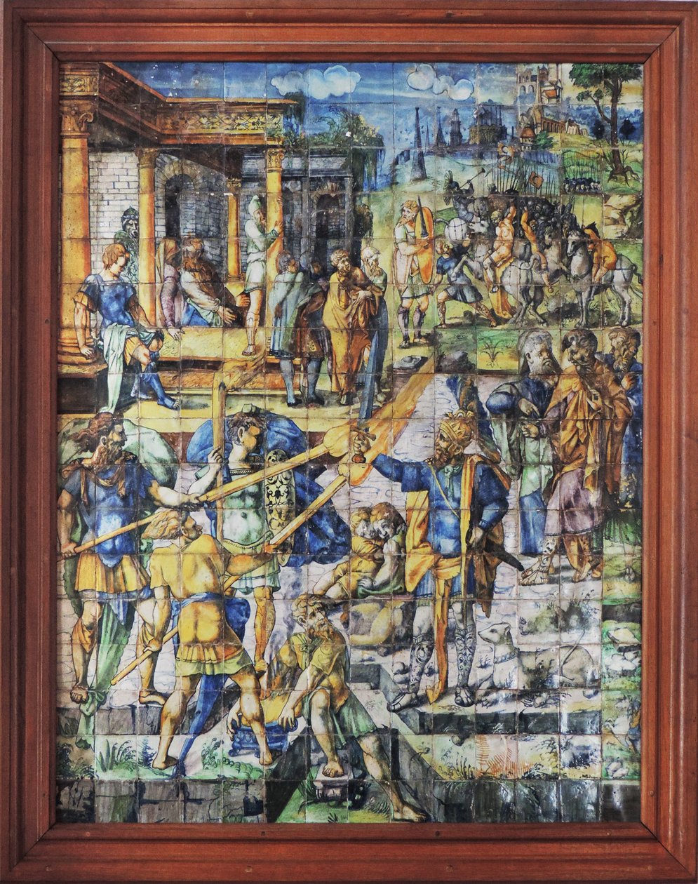 Chantilly, Chateau: cena em azulejo de Unknown