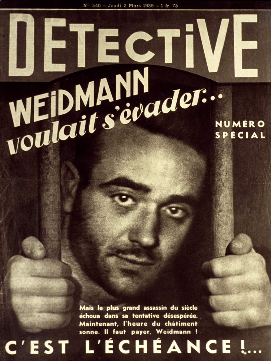 Capa de papel Detetive 2 de março de 1939: Eugene Weidmann (1908-1939) assassino que será executado em 17 de junho de 1939 (a última pessoa a ser executada publicamente na França) de Unknown