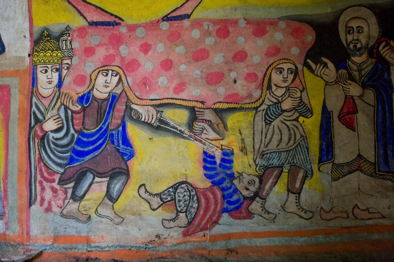 Debre Sina Maryam Igreja, Gorgora, Lago Tana, Etiópia, África de Unknown