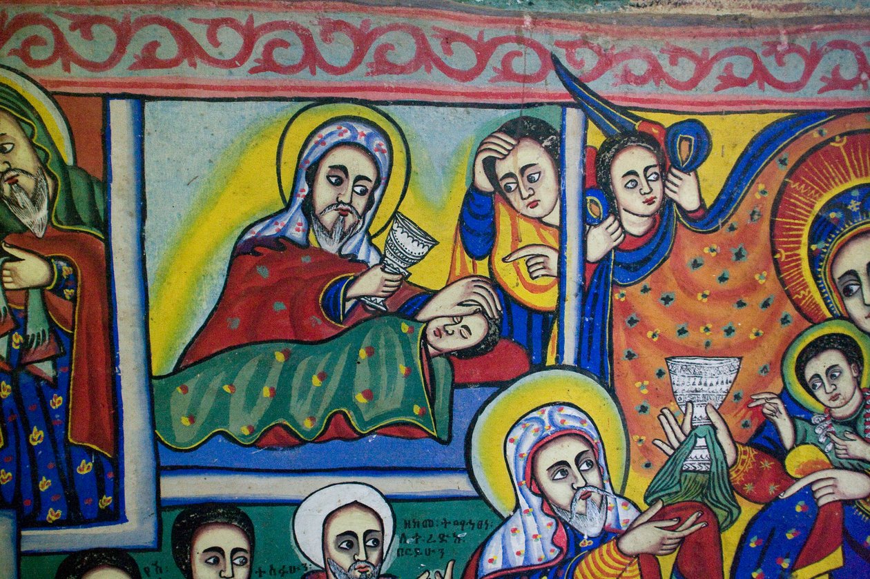 Debre Sina Maryam Igreja, Gorgora, Lago Tana, Etiópia, África de Unknown
