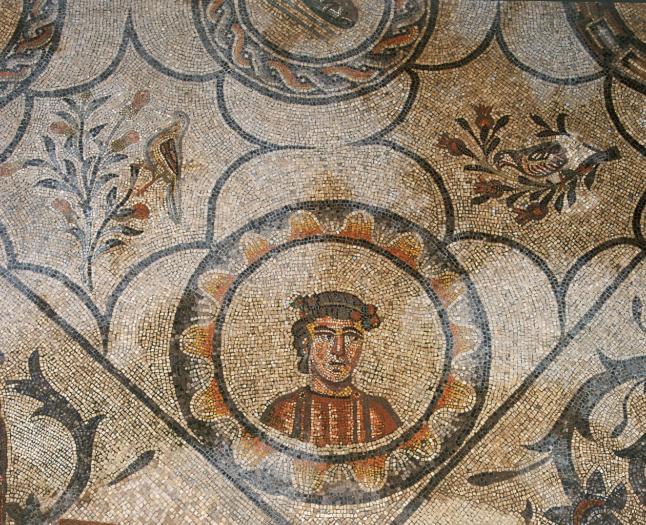 Detalhe, de, chão, de, a, cedo, cristão, basílica, de, Aquileia, udine de Unknown