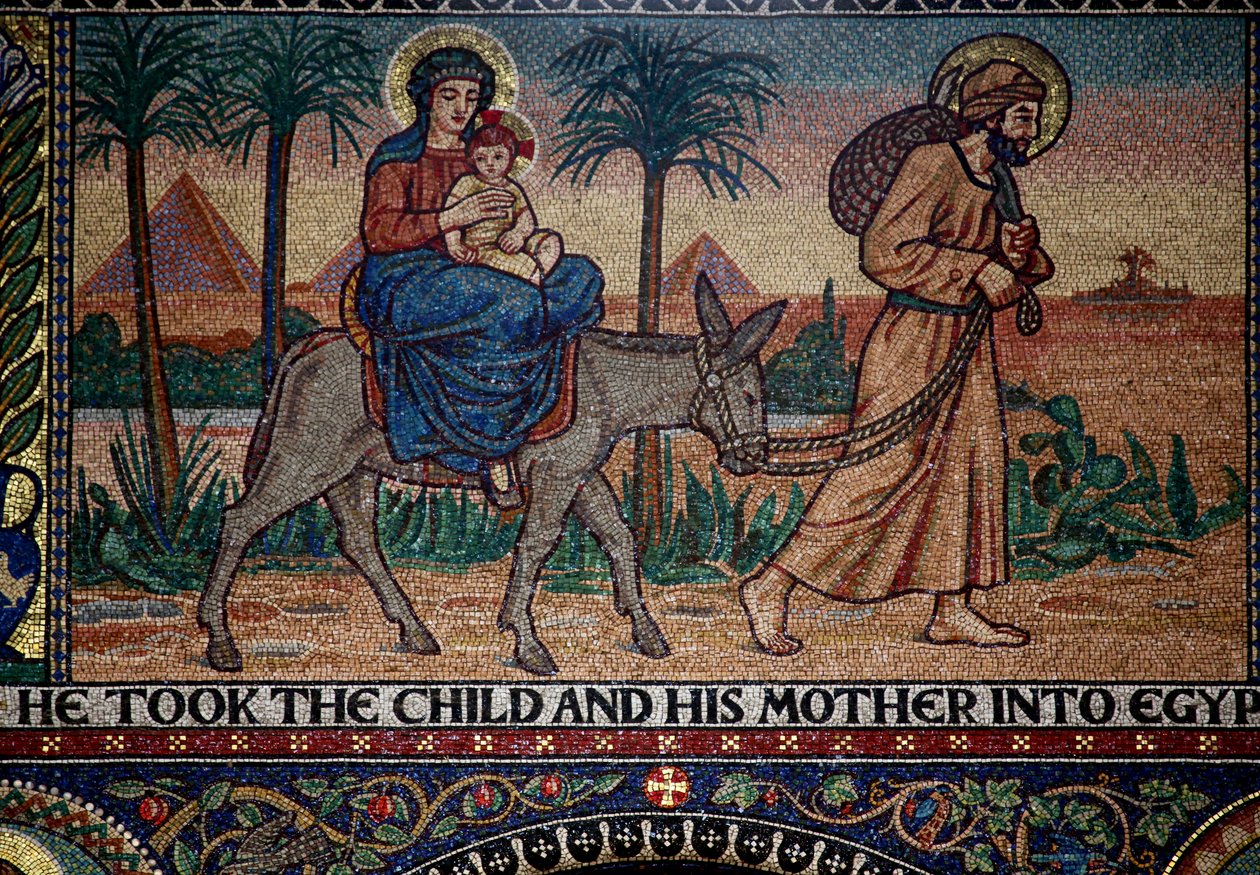 Droitwich, Igreja do Sagrado Coração e Santa Catarina: Mosaicos de Frank PeacockGabriel Pippet, década de 1920 de Unknown