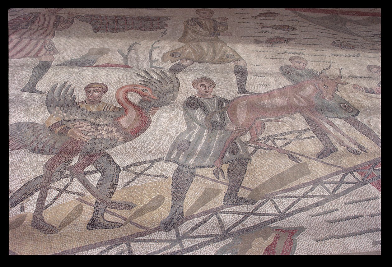 Mosaico de Chão, século 4 dC (mosaico) de Unknown