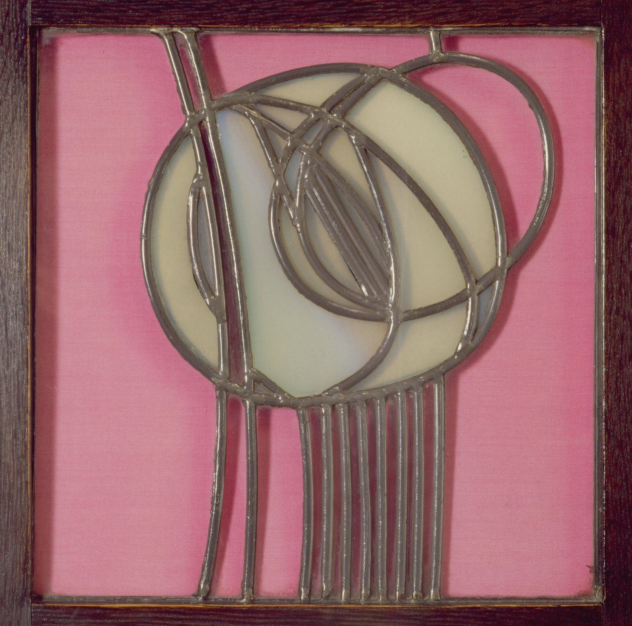 Escola de arte de Glasgow, detalhe de vitral rosa de Unknown
