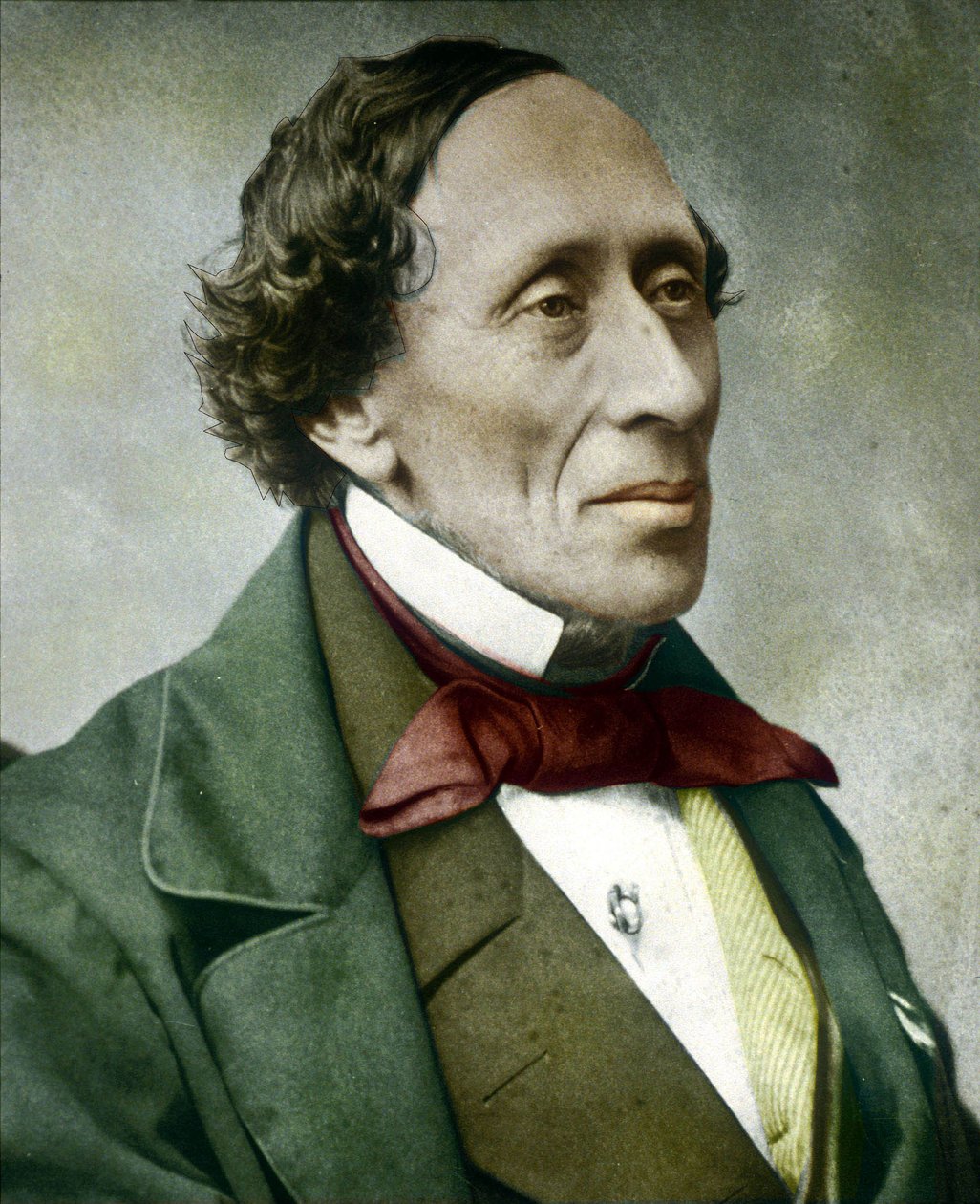 Hans Christian Andersen, de 1860 (foto colorida) de Unknown