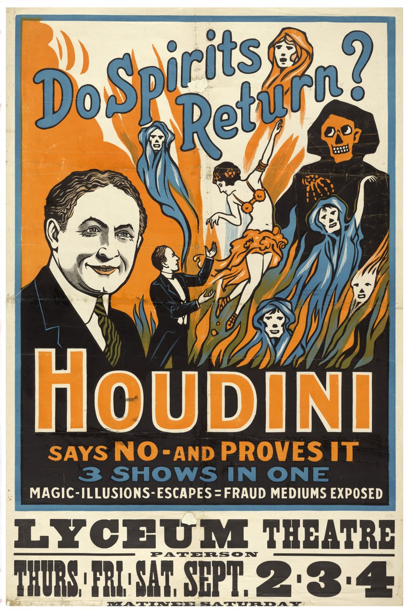 Harry Houdini, Espíritos retornam c.1909 de Unknown