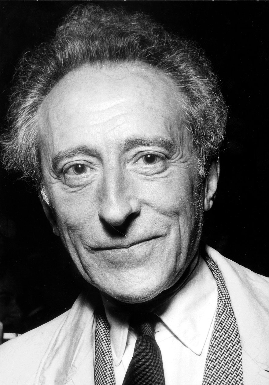Jean Cocteau no set de La Testament dOrphee, 1960 de Unknown