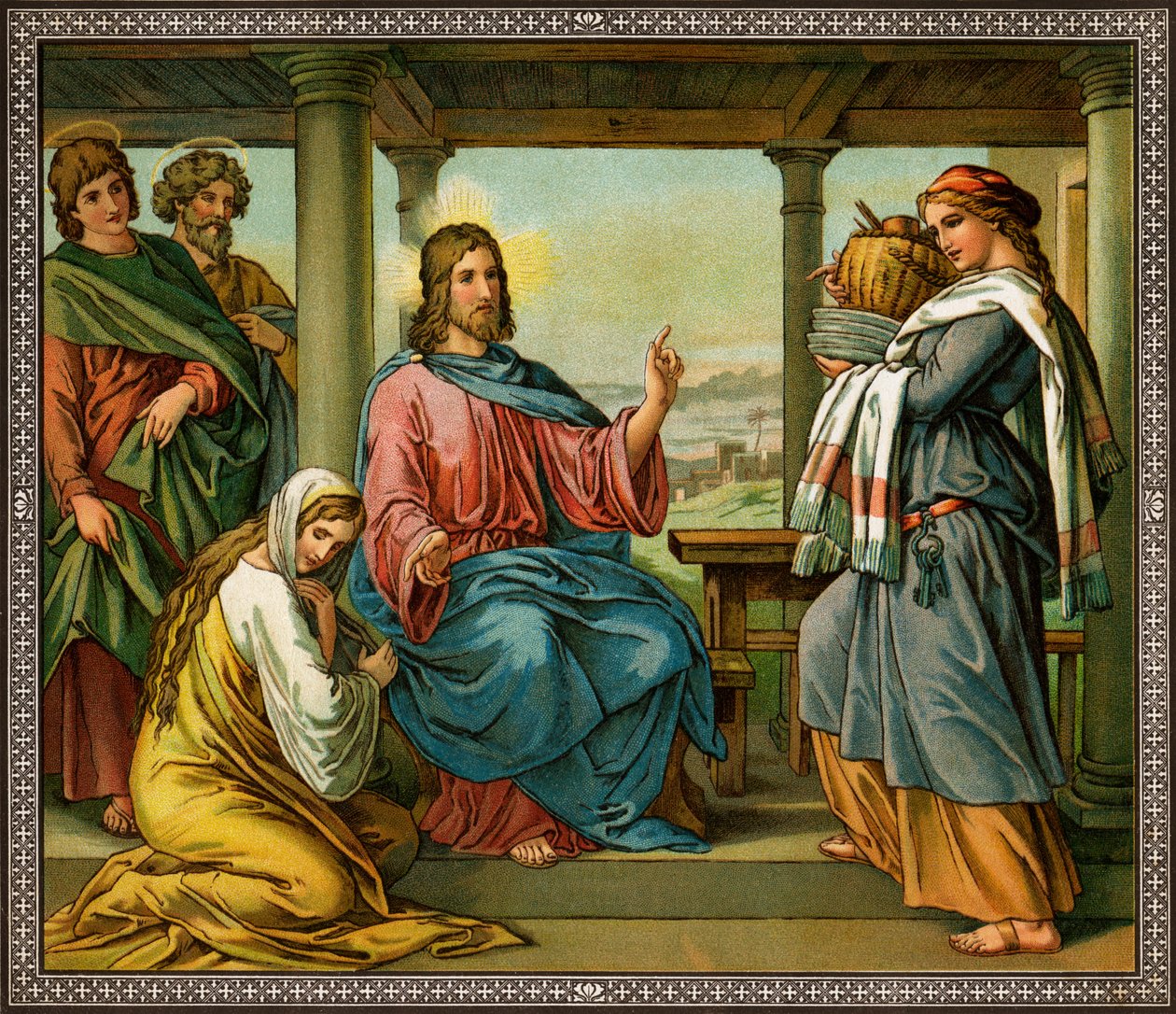 Jesus na casa de Marta e Maria - Bíblia, Novo Testamento de Unknown