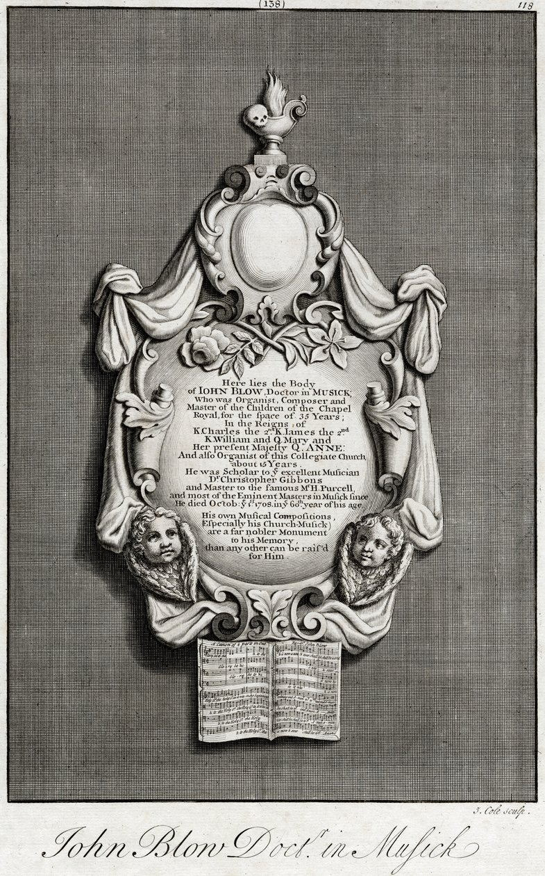 John Blow Memorial, Abadia de Westminster. de Unknown