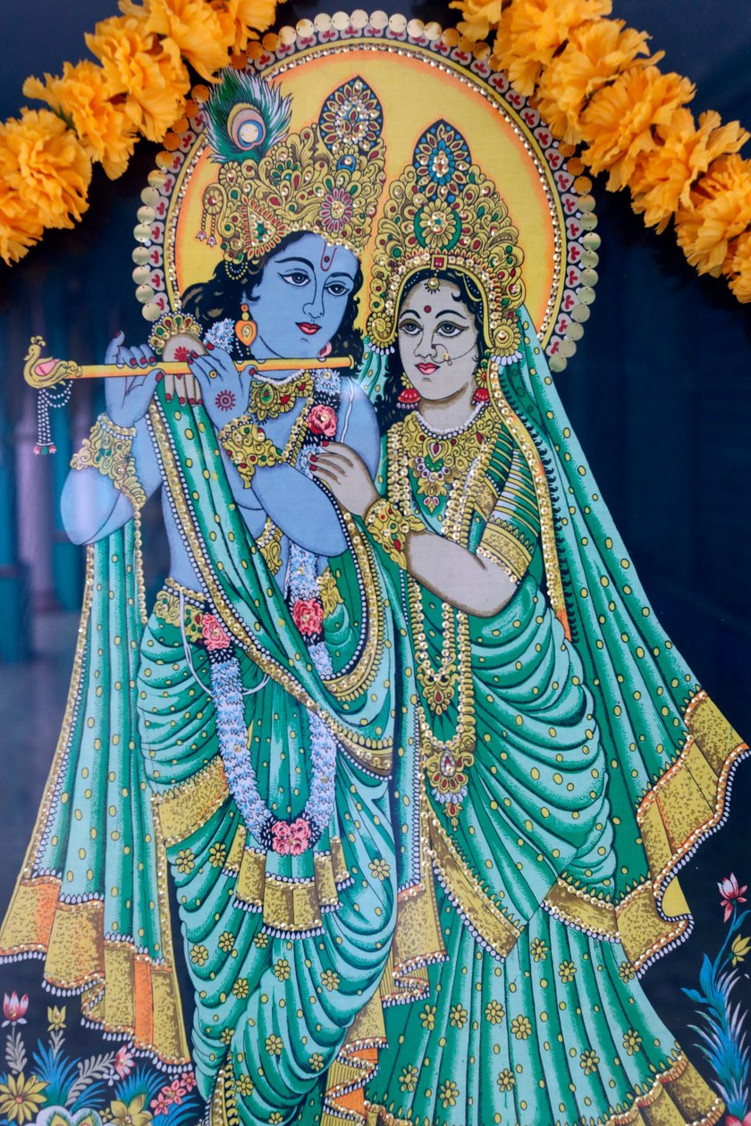 Krishna e Radha, templo de Sri Thenday Yutthapani, cidade de Ho Chi Minh, Vietnã de Unknown