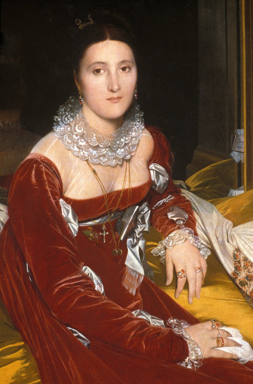 Loire Atlantique N * 096 - referência Daf N * 900820368 - NantesMuseu de Belas Artes - "" Madame de Senonnes "" (Marie Genevieve Marguerite Marcoz, Visconde de Senonnes, 1783-1828) - por Jean Auguste Domin de Unknown