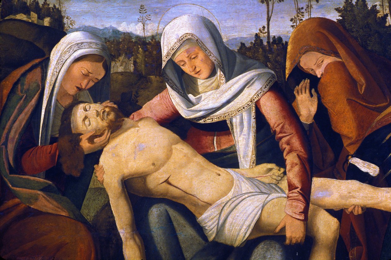 Loire Atlantique N * 116 - Nantes - Musee Dobree - "Deploration de Cristo" - por Marco Basaiti (por volta de 1470 - depois de 1530) de Unknown