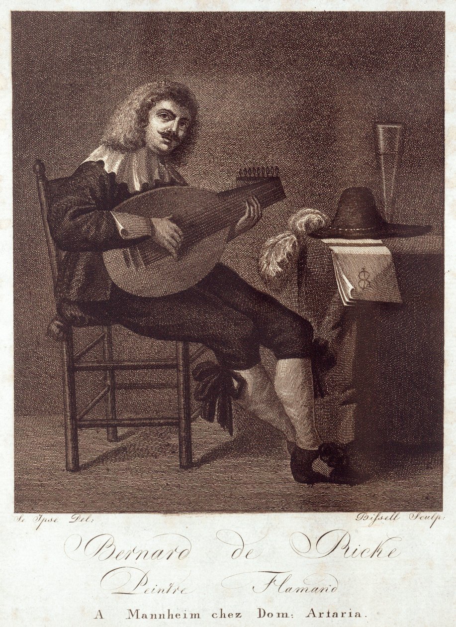 Lutenista sentado à mesa de Unknown