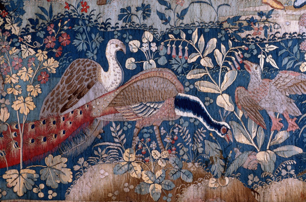 Manche N * 076, Musée de St Lo, “” The Englishment ””, Detalhe da tapeçaria de Unknown