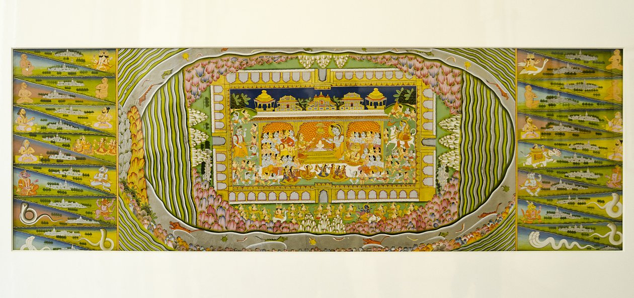 Pintura de Marwar: Mandalas de Shiva, museu do palácio do forte de rnMehrangarh, rnJodhpur, Rajasthan, India de Unknown