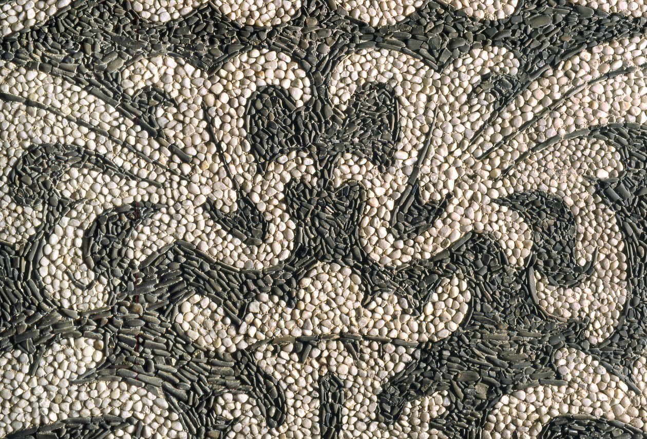 Decorações de mosaico e parede, Nymphaeum na Villa Litta Visconti Borromeo Arese, Lainate, Lombardia, Itália de Unknown