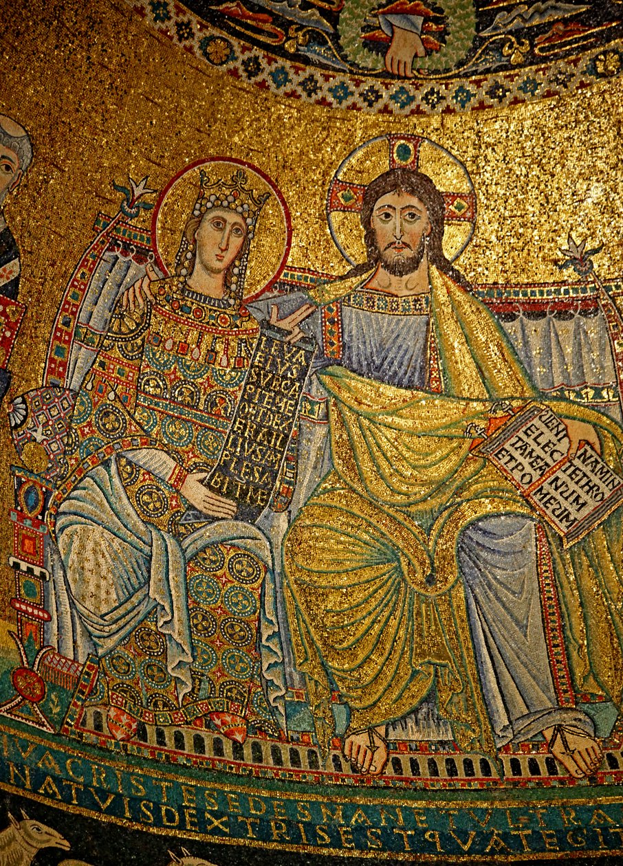 Mosaico na abside com Cristo e a Virgem Maria de Unknown