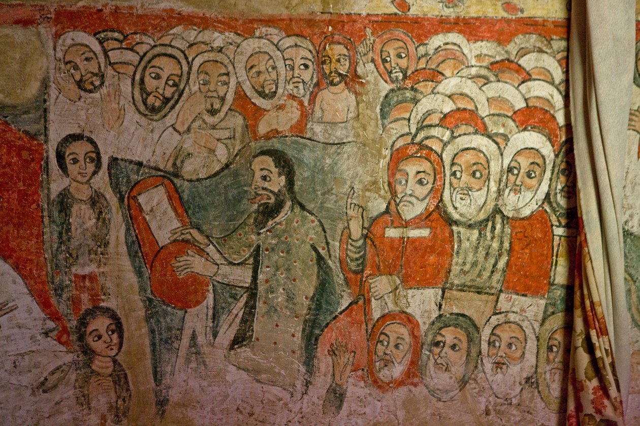 Igreja cristã de Narga Selassie, ilha de Dek, lago Tana, região de Gondar, Etiópia, África de Unknown