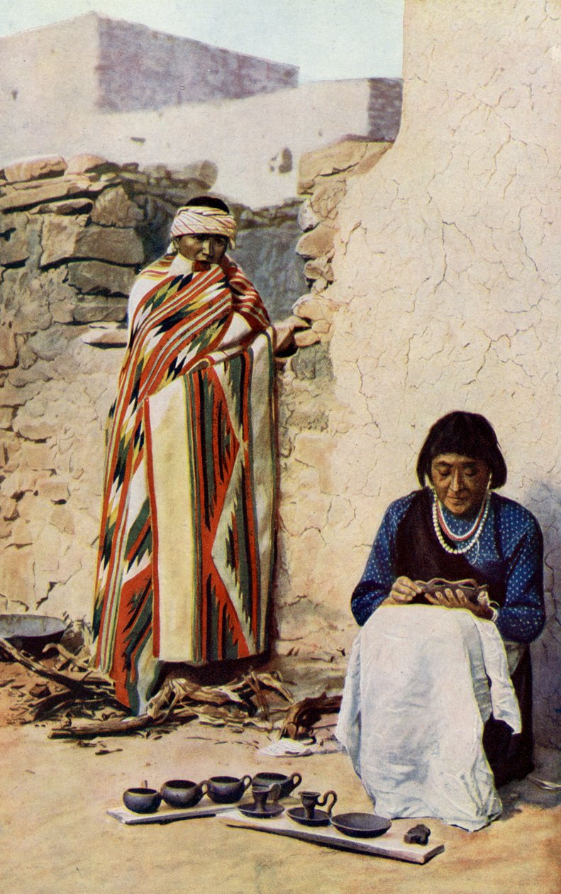 América do Norte. Arte de cerâmica da tribo Pueblo. America del Nord. 1920 de Unknown