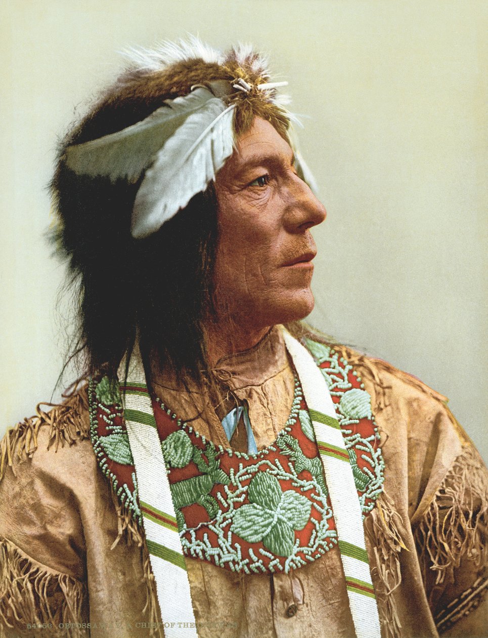 Obtossaway, um chefe de Ojibwa de Unknown