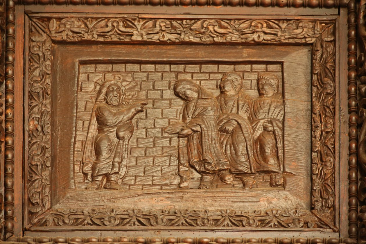Painel da porta 5C: o Cristo ressurreto aparece aos seus discípulos de Unknown