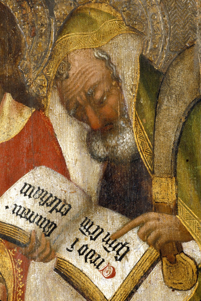 Picardia 079 - Laon - Museu - “” Les Apotres ”” (detalhe) - Mestre das Horas de Rohan - Óleo sobre carvalho do século XV de Unknown