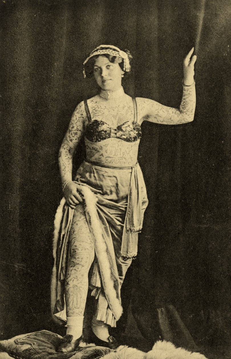 Retrato de Maud, The Tattooed Lady, c.1905 de Unknown