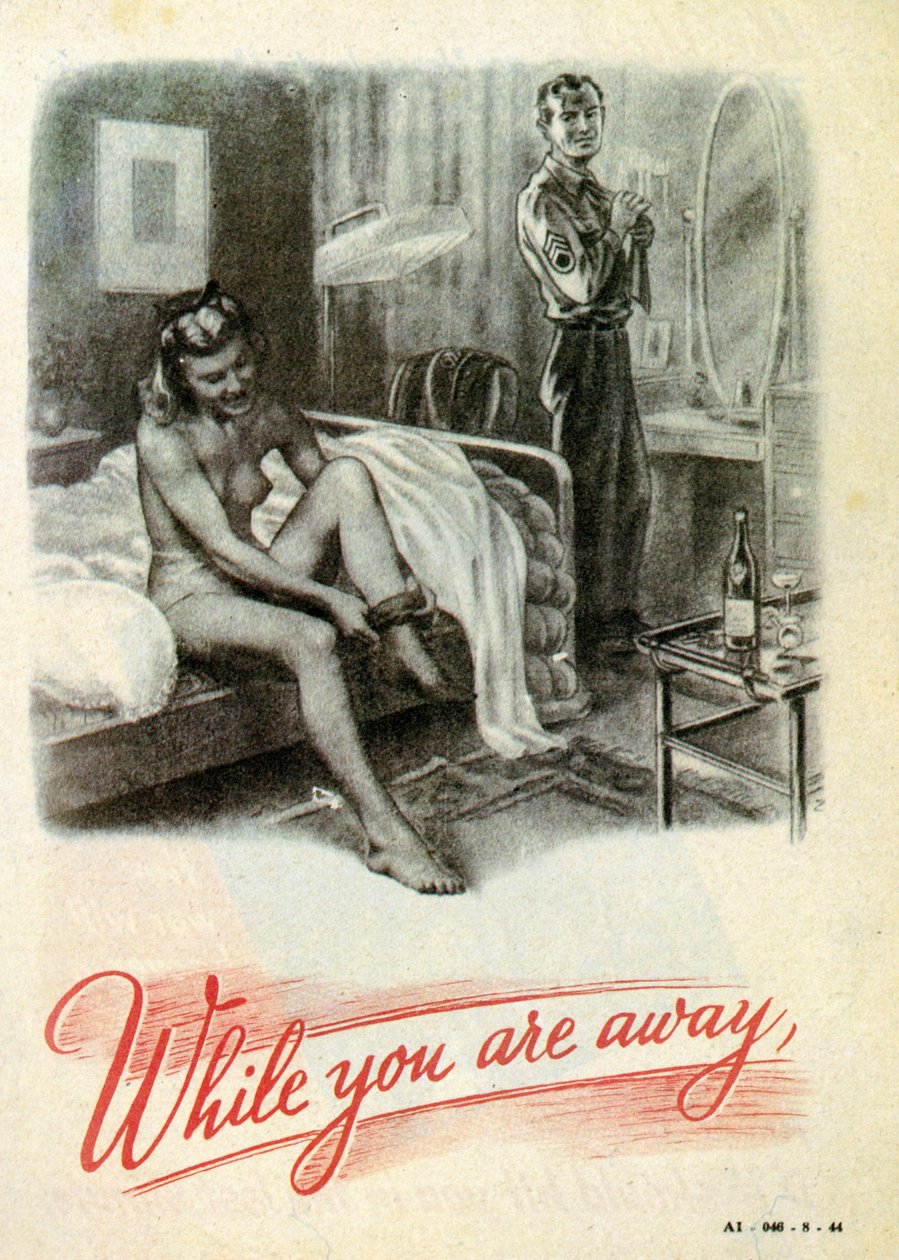 Propaganda irônica contra os ingleses. Enquanto você estiver fora. 1940 de Unknown