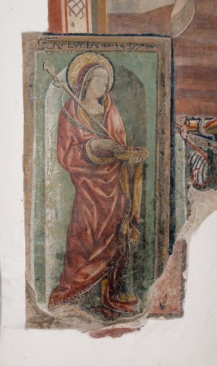 Santa Maria na igreja do piano, Loreto Aprutino, Abruzzo, Itália, de Unknown